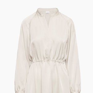 Aritzia Babaton Matte Pearl Lexington Satin Dress-L
